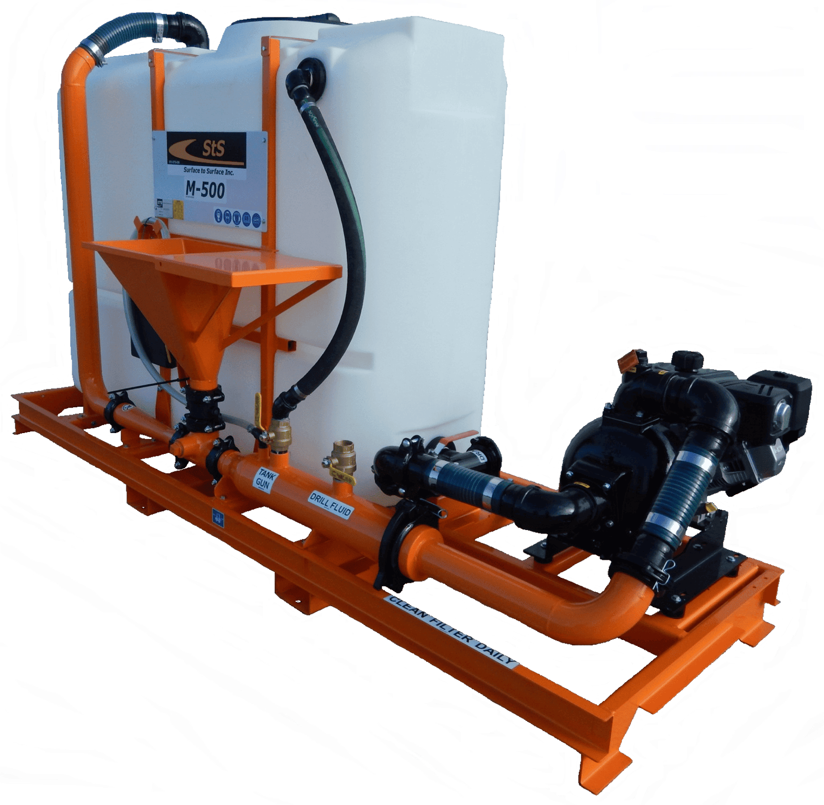 500 Gallon 3″ High Shear Bentonite Gas Mix System
